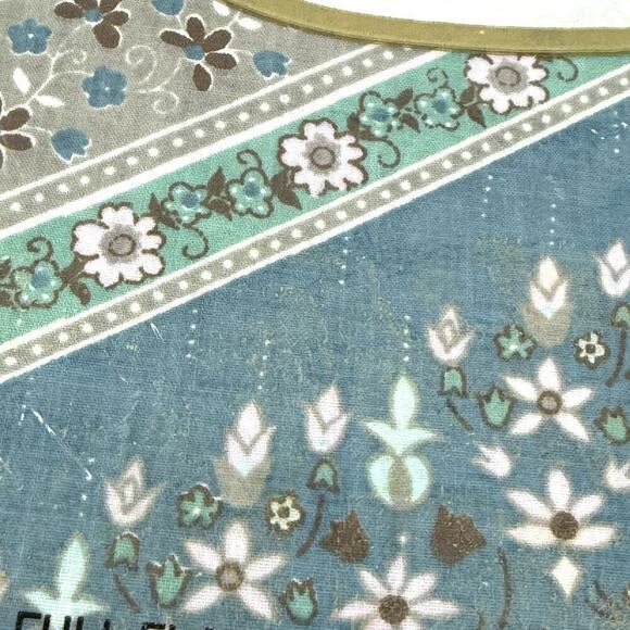 70s Cannon Monticello 'Katrina' FULL FLAT Sized Top Sheet Chevron Floral RARE! - Picture 6 of 10